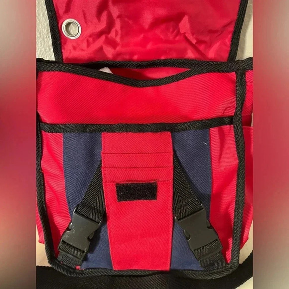 Tommy Hilfiger Vintage 90s Red Blue Mini Messenger Crossbody Bag - Picture 6 of 11